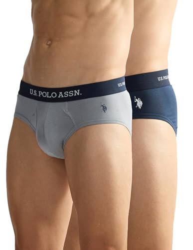 Image of U.S. Polo ASSN. Mens OEB11 Elasticized Waist Underwear Briefs - Pack of 2