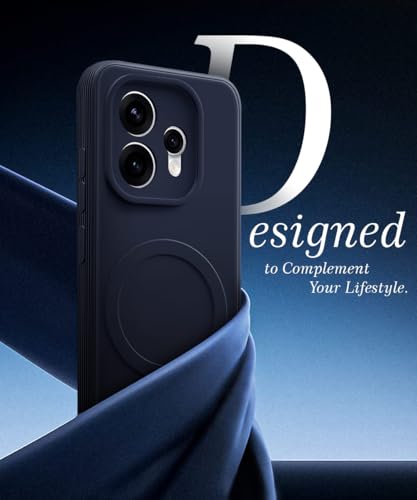 Image of WOW IMAGINE Back Case Cover for Oppo Reno 15 5G | Soft Matte Silicone MagSafe Design (MagSafe Not Supported) | Slim Fit & Shockproof | Camera Protection Bumper Cover (Blue)