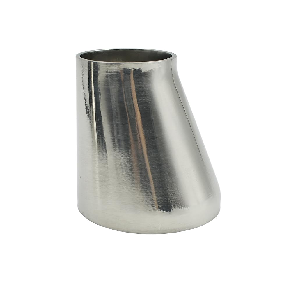 PAKMEZ 1PC SS304 Stainless Steel 51mm to 38mm Butt Welded Eccentric Reducer Pipe Fittings