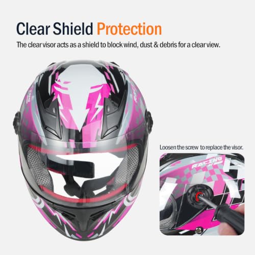 Image of Kids Motorcycle Helmet Full Face DOT Approved