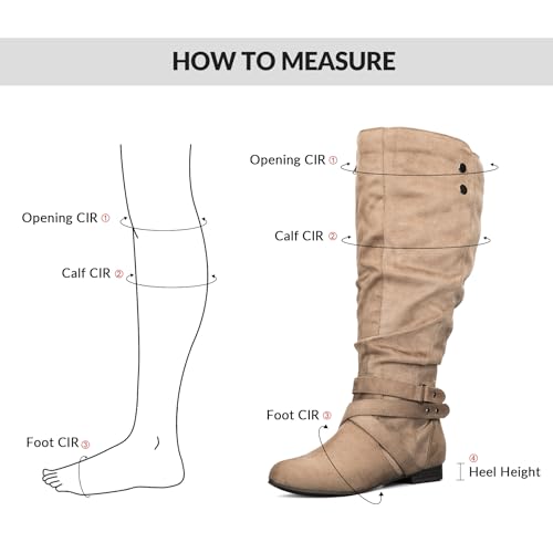 mysoft Womens Extra Wide Calf Boots Knee High Slouchy Flat Wide Width Tall Shoes Side Zippers2