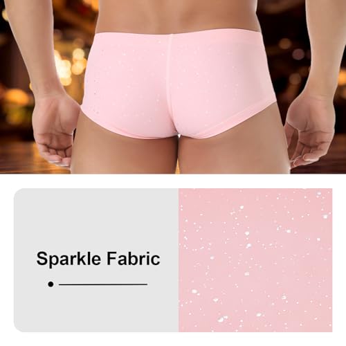 Mens Sparkling Boxers Sexy Underwear Shiny Boxer Shorts4