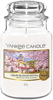 Yankee Candle Scented Candle | Sakura Blossom Festival Large Jar Candle | Sakura Blossom Festival Collection | Burn Time: Up to 150 Hours | Great for Gifting