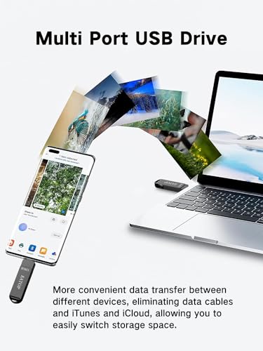 Eatop USB128-DARK GREY Flash Drives 128Gb Intended For Iphone 15, Memory Stick Storage For Photos And Videos, Usb External Memory Storage Flash Drive Compatible thumb #4