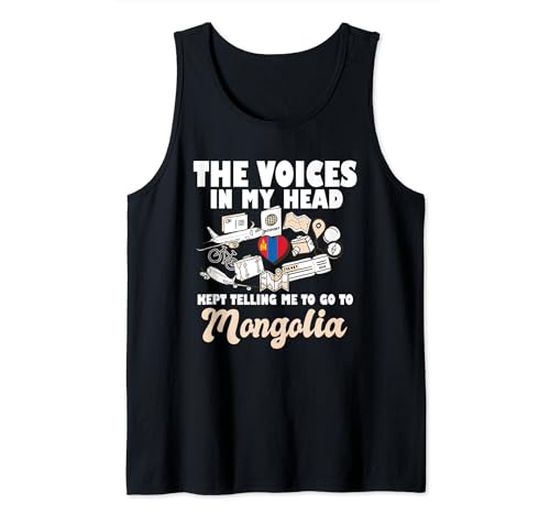 Viaje a Mongolia Viaje a juego de recuerdos Tour de vacaciones Camiseta sin Mangas