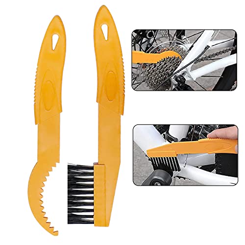 WANGCL 7 PCS Bicycle Cleaning Brush Set including Gloves and Chain Brushes Bike Cleaning Tool Suitable for All Bikes - Image 2