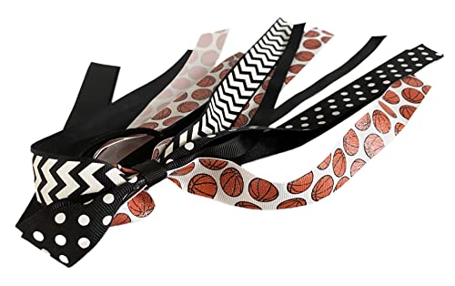 Baseball Ponytail Bow For Girls, Glitter Hair Tie Ribbons, Red And White Or Match Team Colors, Softball Soccer Volleyball #TOP4