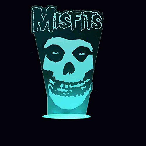 Preisvergleich Produktbild GZGNL Kreative 3D Bunte Schädel Modellierung Nachtlichter Led Spieltischlampe Home Office Atmosphäre Decor Gradienten Usb Leuchte