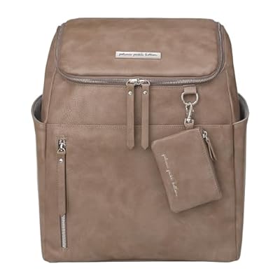 Petunia Pickle Bottom Tempo Backpack, Designed for Busy Families, Attaches to Stroller or Suitcase, Spacious Main Compartment, Mink