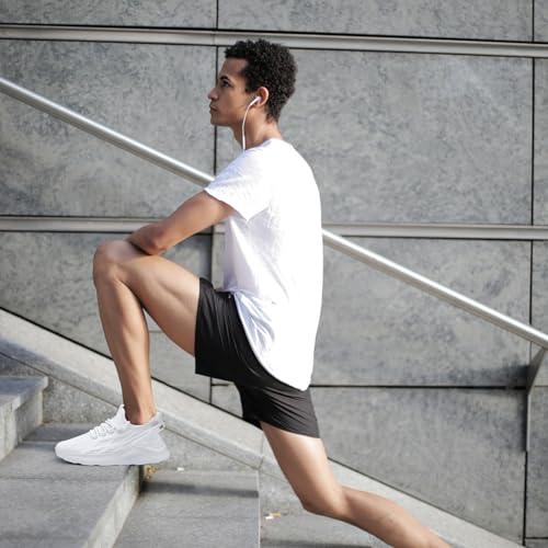Image of Mens Running Shoes Walking Tennis Sneakers Slip on Gym Workout Athletic Lightweight Casual Sport Shoes