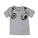 Produktbild erthome Baby Kleidung, Baby Jungen T-Shirt Sommer Kopfhörer Kurzarm Tops Shirt (Grau, 2-3 Jahre)