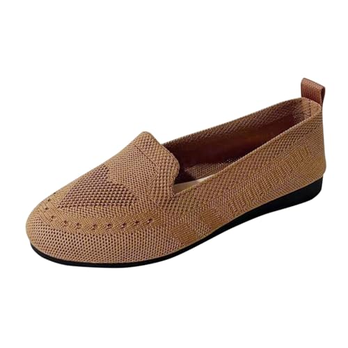 Womens Business Casual Shoes Casual Slip On Flat Shoes Comfortable Leather Driving Loafers Lightweight Work Shoes