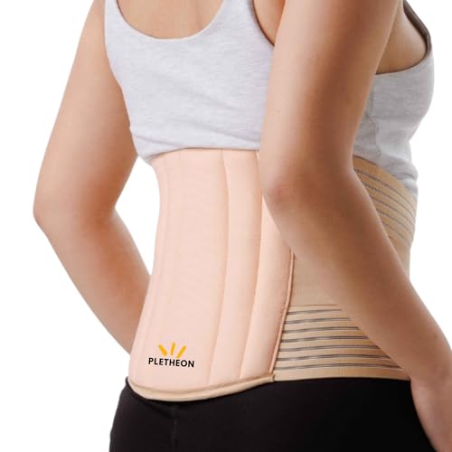 Image of PLETHEON Lumbo Sacral Lumbar Support Belt Beige for Men & Women | Spine & Lower Back Support Brace | Fit From 30 to 46 Inch Waist
