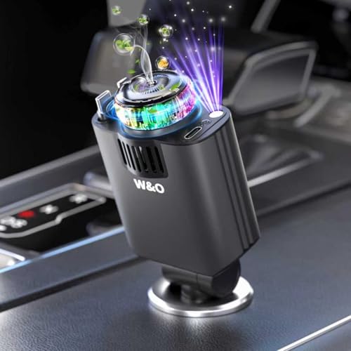 W & O Car Charger Fast Charger for iPhone17/16/15 69W Retractable car Charger with Aromatherapy and Starlight 5 in 1 Fast Car Charger with L/C Cables Car Charger Adapter for iPhone AndroidPurple