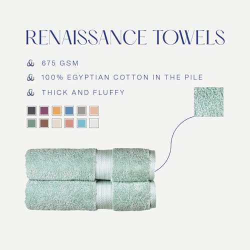 Christy Renaissance 6 Piece Towel Set | Eggshell | 100% Egyptian Cotton Pile | Luxuriously Soft and Super Absorbent | 675 GSM | 2 Bath Towels 2 Hand Towels 2 Face Cloths