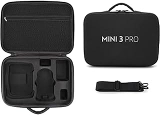 YueLi Mini 3 Pro Carrying Case Waterproof Hard Case Portable Travel Storage Bag with Sling Strap for DJI Mini 3 Pro Professional Drone Accessories (Black)