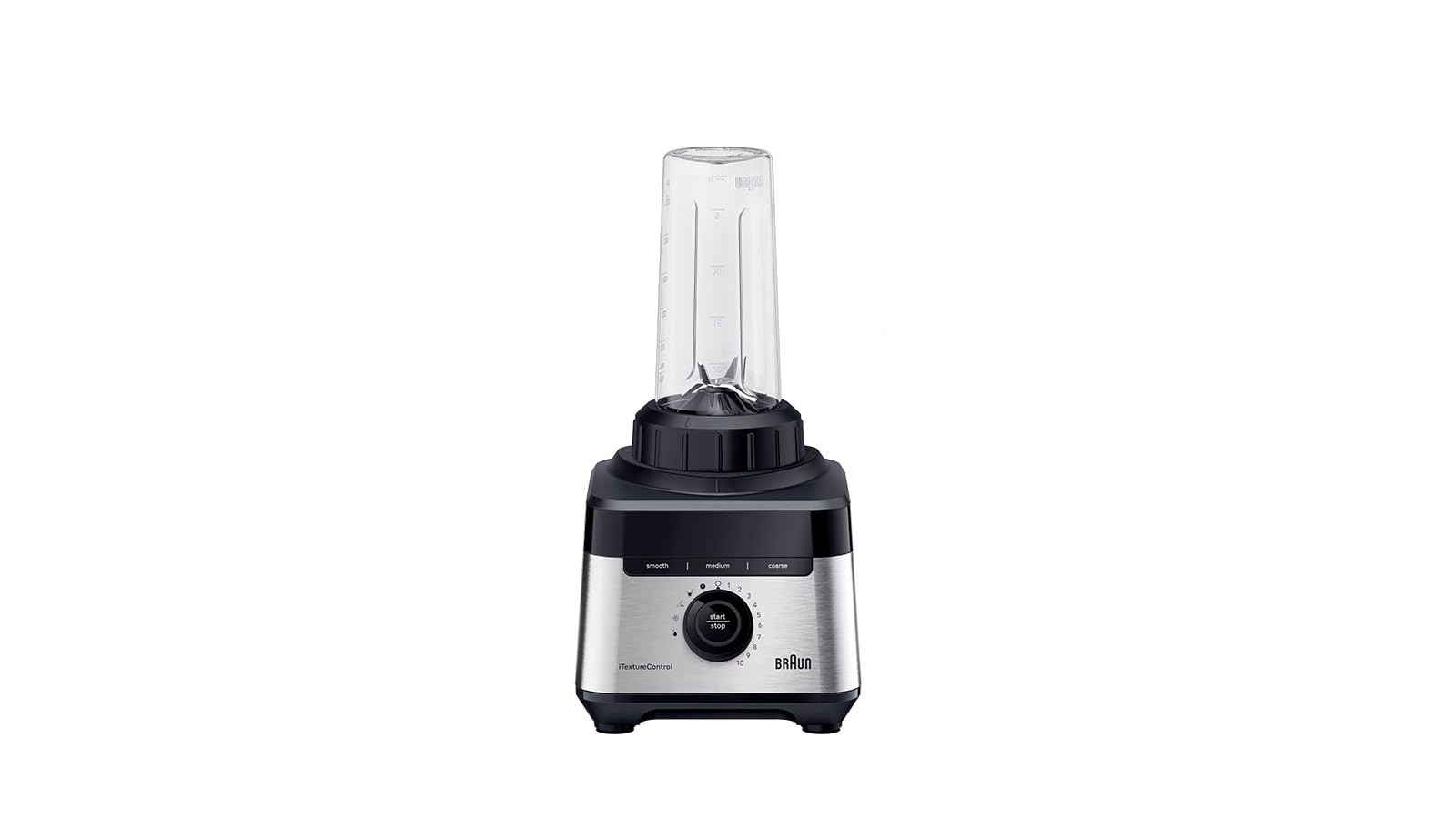Braun Blender PowerBlend 7 JB7551BK szklany dzbanek 1,7 l, 10 prędkości + puls, automatyczne programy jedzenia, ostrze PrecisionCrush, program do czyszczenia, popychacz i butelka 600 ml, 1400 W