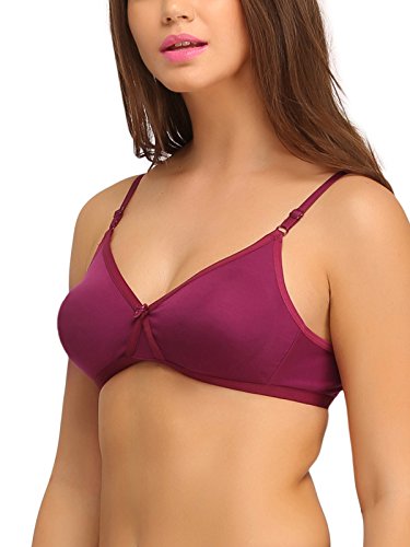 Image of Clovia Women's Cotton Full Cup Bra (BR0242P15 34C Purple 34 C)