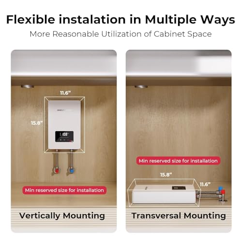 Mizudo Electric Tankless Water Heater, Mizudo 3.5Kw, Small Instant Hot Water Heater, One Point Of Use For Under Sink thumb #4