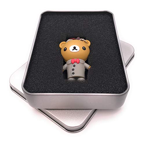 Clé USB 3.0 Ours de marié 128 Go haute finition métallique avec écrin cadeau