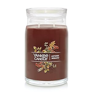 Yankee Candle Autumn Wreath Scented Signature 20oz Large Jar 2 Wick Candle Over 60 Hours of Burn Time
