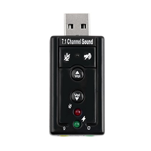MXtechnic USB 2.0 to 3D Virtual 7.1 Channel Audio Sound Card Adapter