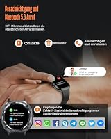 TIMU Smartwatch Herren, 1,45 Zoll AMOLED mit Bluetooth Anruffunktion – Ansicht 2