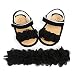 Generic Baby Sandalen MäDchen Prinzessin Schuhe mit Stirnband Babyschuhe Lauflernschuhe Sommer Taufschuhe Kleinkind Schuhe Weichen Sohle Rutschfest Krabbelschuhe Sandaletten Sommerschuhe
