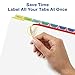 Avery 8-Tab Binder Dividers, Easy Print & Apply Clear Label Strip, Index Maker, Pastel Tabs, 5 Sets (11991)