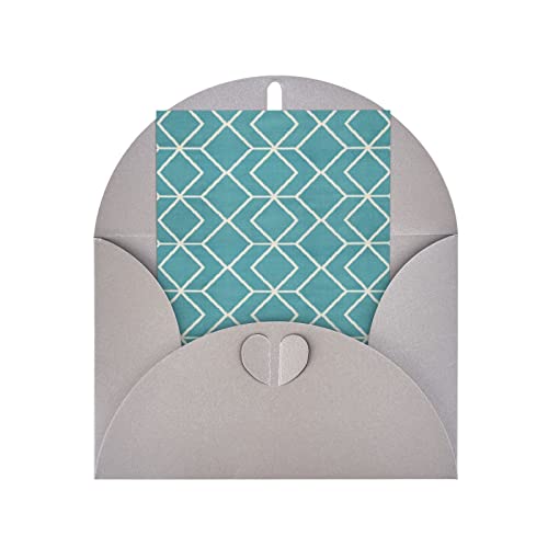 Cartes d'amitié et vacances au motif treillis bleu 10x15cm