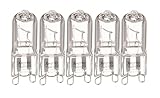 Anyray A1718Y 40W 120-volt Halogen G9 Base Bulb, 5-Pack