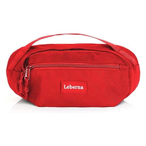 LEAFOREST Sport Waist Fanny Pack Hip Bum Bag for Men&Women Traveling Running with Adjustable Strap for Outdoors Red Cover