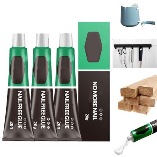 Générique - 3pcs All-purpose Glue,Colle Tout Usage,Nail-Free Glue Adhesive Sealant,Colle Forte,Séchage Rapide, Remplace les Clous en Fer,pour le Plastique, la Céramique, le Bois et le Métal
