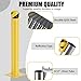 Safety Bollard Post, 42 Inch Height Steel Bollards, 4.5 Inch Diameter Parking Bollard, Yellow Powder Coated Safety Parking Barrier Post, for Traffic Sensitive Areas (42inch 4Pack)
