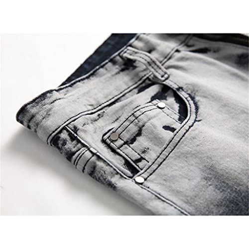Jeans plus taille camouflage patchwork fit pour homme - 3