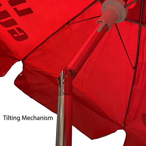 Kemp Usa Lifeguard Umbrella - Red | Outdoor Umbrella With Push Tilt Mechanism | Portable Umbrella For Lifeguard Chair #TOP3