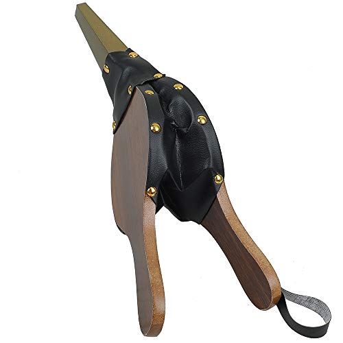 Z-Color 1Pcs Brown Wood Fireplace Bellows 12" X 4.9" Outdoor Cooking Fan Air Blower #TOP4