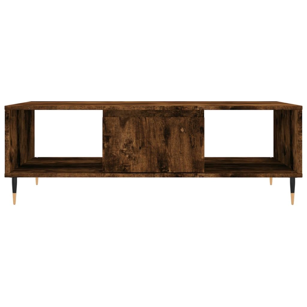 Homgoday Tavolino da caffè in rovere fumé, 104 x 60 x 35 cm, in legno ingegnerizzato, tavolino da tè per soggiorno, sala d'accoglienza degli ospiti, camera da letto e ufficio mobili tipo 1