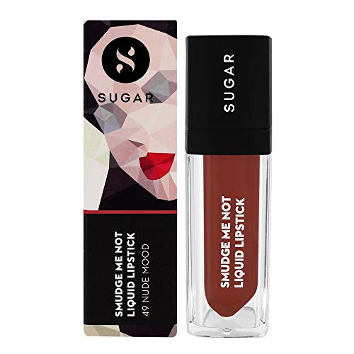 Image of Sugar Womens Smudge Me Not Liquid Lipstick, 49 Nude Mood (Brown Free Size)