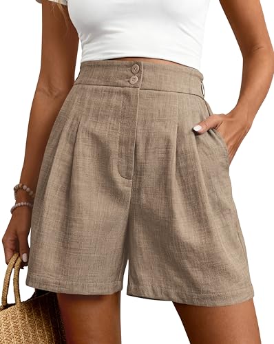 CFLONGE Womens Shorts Dressy Wide Leg Summer Shorts High Waisted
