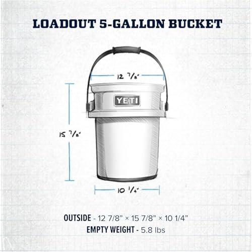 Image of YETI Loadout 5-Gallon Bucket, Impact Resistant Fishing /Utility Bucket