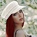 ZARSIO Summer Newsboy Hats for Women Fashion Breathable Baker Cabbie Cap Visor Beret Hat (US, Numeric, 7, 7 1/4, Beige)