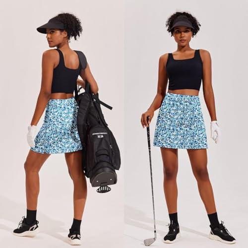 Image of Ekouaer 16 inch Golf Skorts for Woman with Inner Pockets Silicone Grippers Tennis Skirt Quick Dry Athletic Pickleball Skort