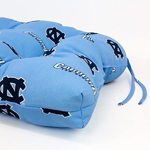 Image of College Covers Everything Comfy North Carolina Tar Heels Indoor Outdoor Settee Loveseat Bench Cushions