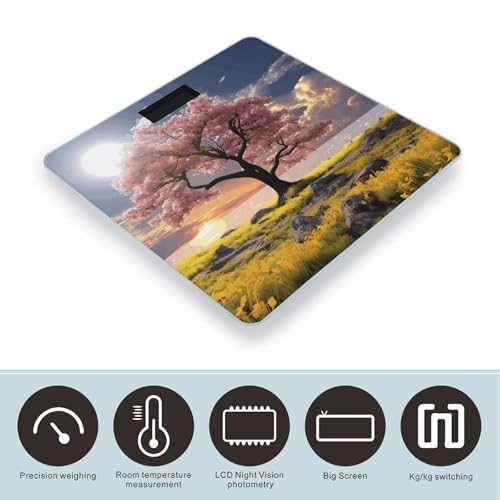 Báscula digital de baño precisa con vidrio templado 26x26 cm miniatura 3