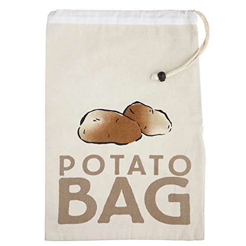 KitchenCraft Bolsa de Patatas de tela Transpirable con Cremallera 2.5 kg 26 x 38 cm Beige