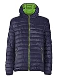 MAGIC SELECT Chaqueta Acolchada de Plumas para Hombre, Abrigo de plumón con capucha, Azul, Az6292, XL.