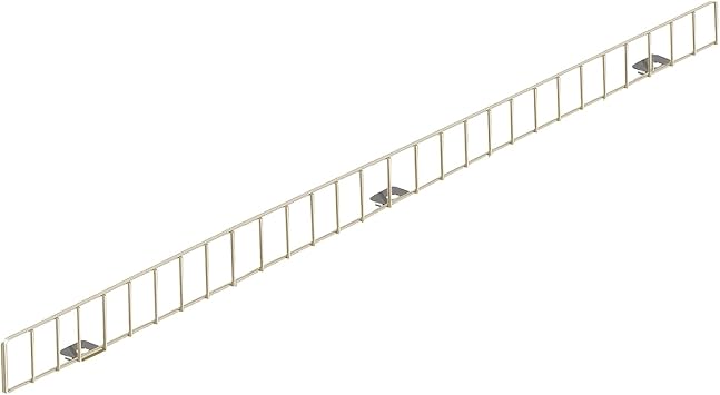 10 Pcs 48" * 6" Beige Retail Gondola Shelf Front Wire Fence Guard Rail - Display Enhancer for Retail Stores, Sturdy Shelf Guardrail