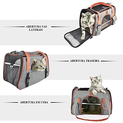 Bolsa Transporte Pet Luxo Grande Cães Gatos Carro Avião