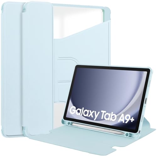 Protection Samsung Galaxy Tab A9 Plus 11 pouces rabat rotatif 360 et porte-stylet